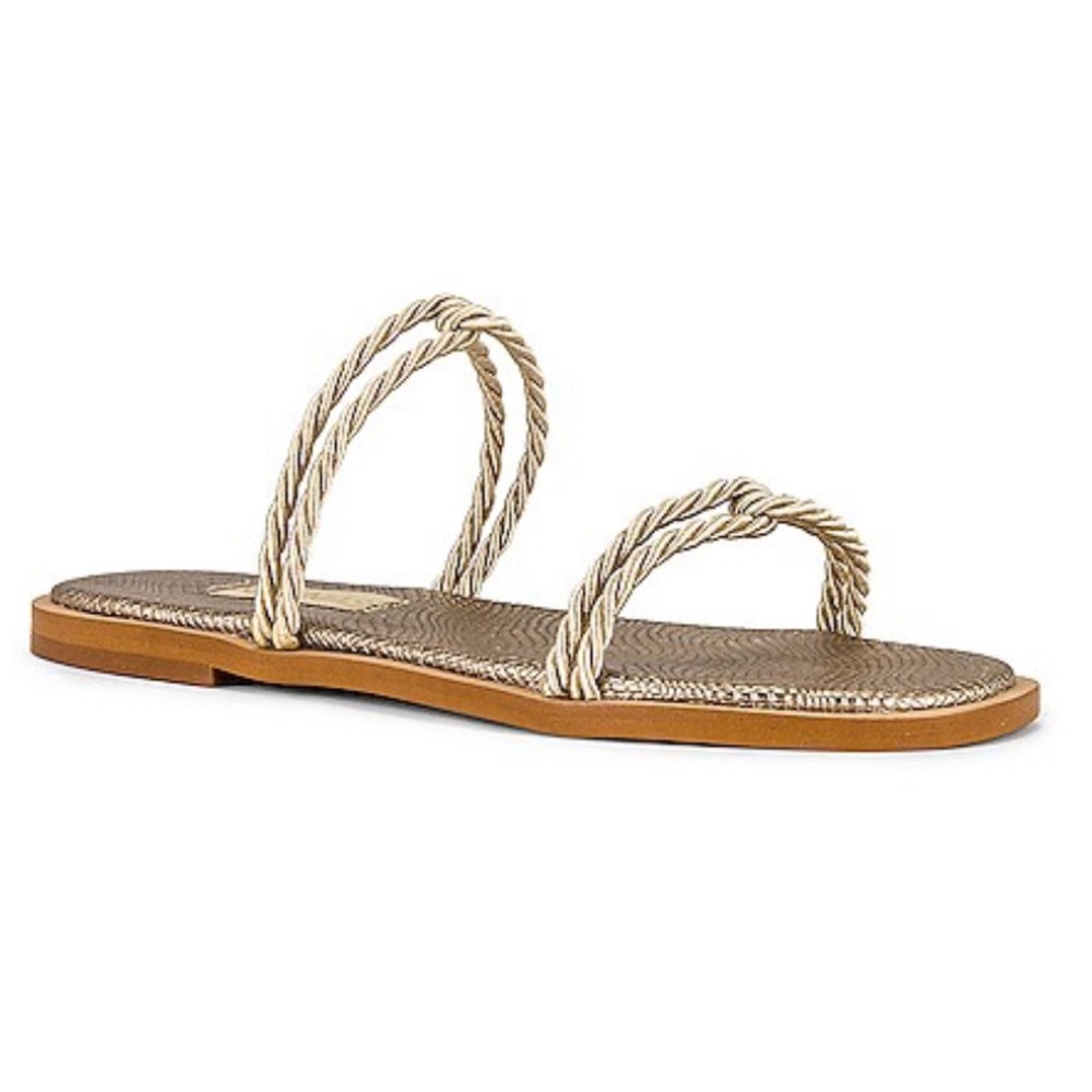 Kaanas Alicia Slide in Champagne size 9